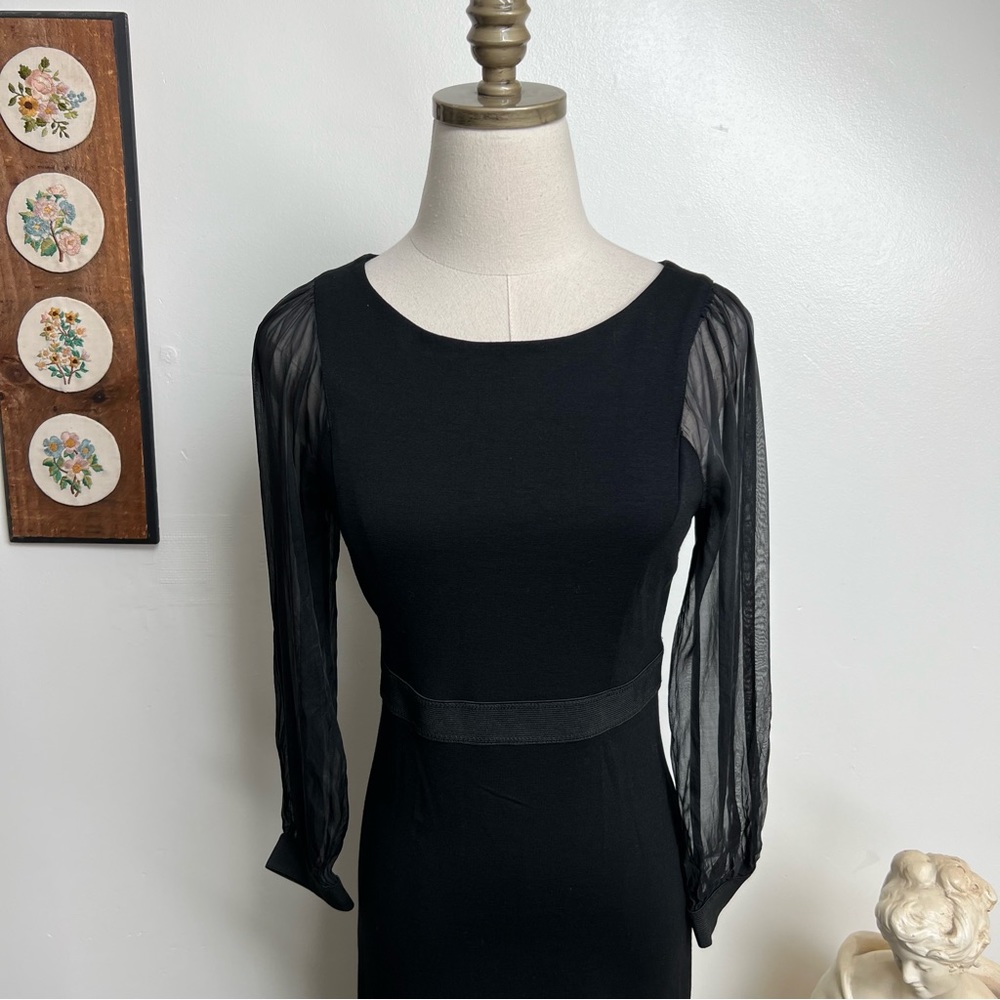Alberta Ferretti Designer Black Bodycon Pencil Cocktail Holiday Party Dress 4 - Picture 3 of 11